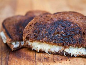 Grilled Cheese Sandwich with Sauerkraut and Rye