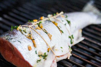 Grilled Wild Salmon with Preserved Lemon Relish