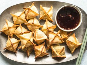 Baked Vegetable and Cream Cheese Wontons