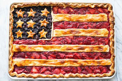 American Flag Slab Pie