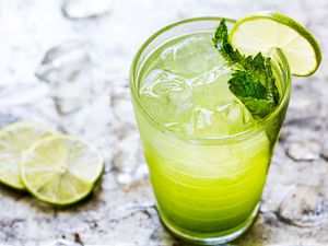 Mojito recipe made with mint, lime, and simple syrup