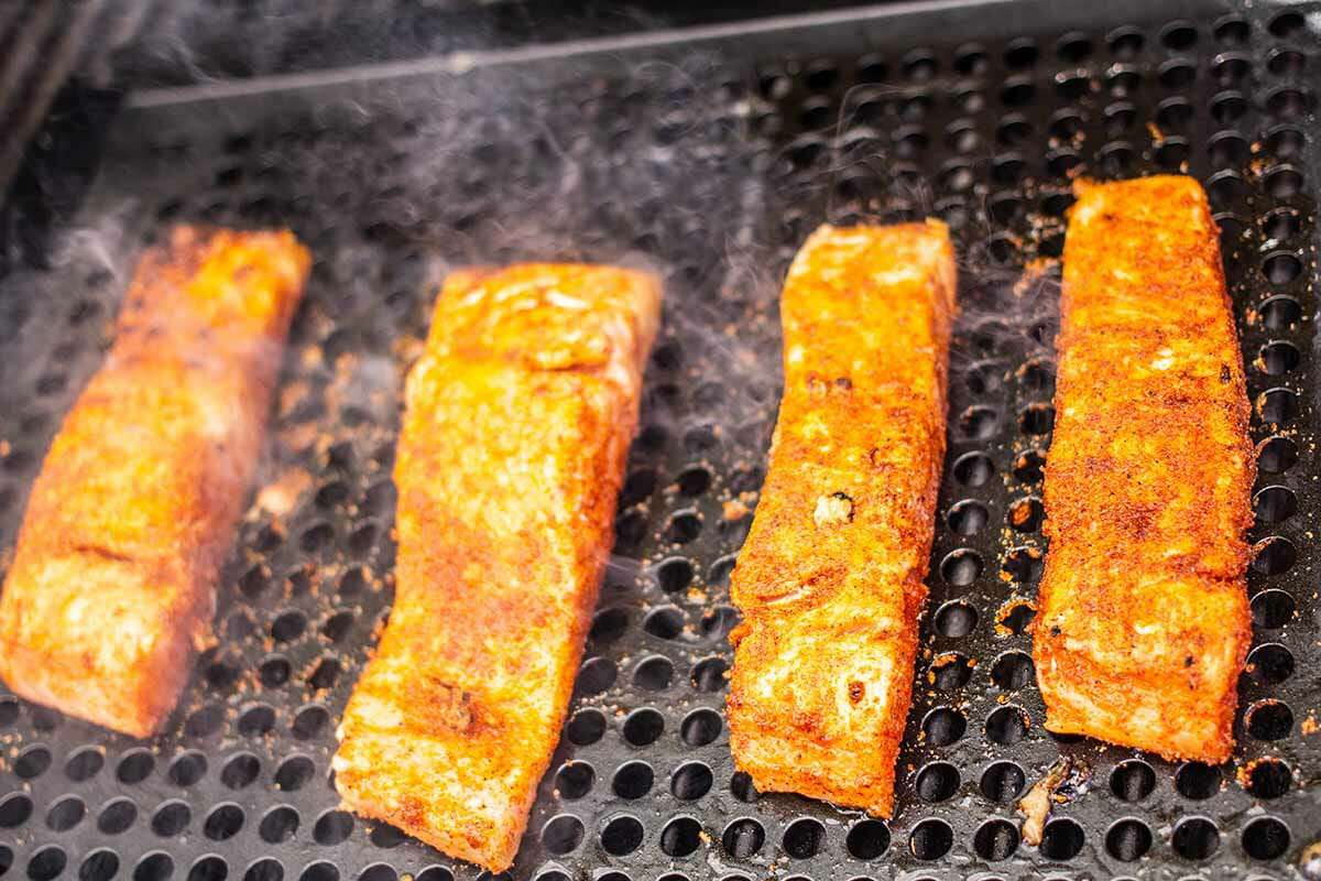 How to grill salmon turn the salmon skin side down