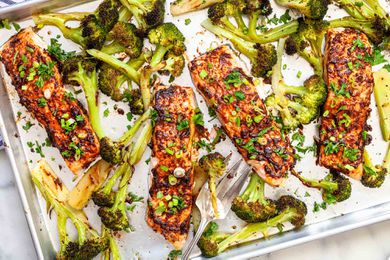 Sheet Pan Salmon with Broccoli - Ring the dinner bell!