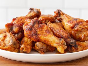 A plate of grilled wings.