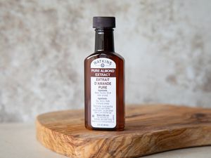 Bottle of Watkins Almond Extract
