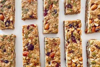 Overhead view of Chewy Granola Bars.