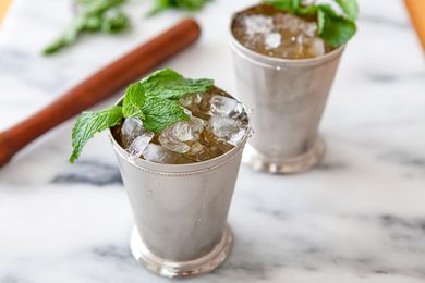 Two Mint Julep Cocktails
